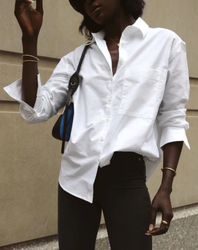 A+ White Button Down